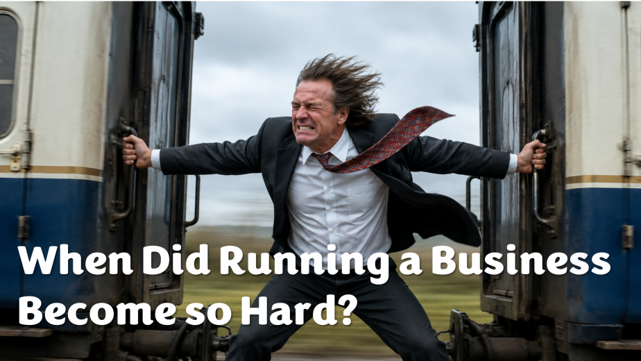 Business owner desperately trying to hold parts of his business together
